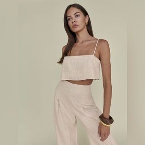 Reformation Cleo Linen Two Piece Set